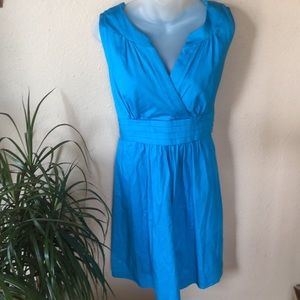Size 14 teal blue cotton dress medium I. N. Studio medium summer dress